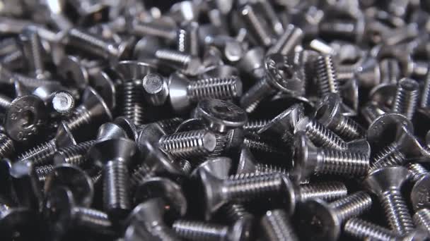 Parafusos Inoxidáveis Fixação Parafuso Din 7991 Fastener Elemento — Vídeo de Stock