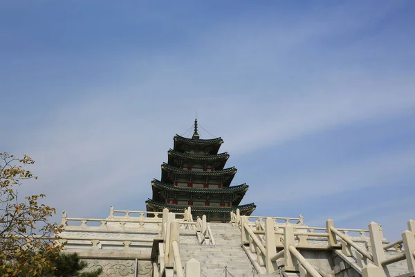 Perspectiva Del Palacio Gyeongbokgung Seúl — Foto de Stock