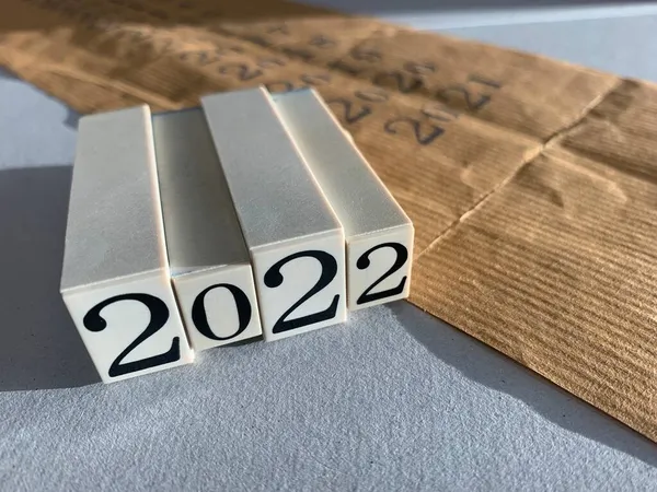 2022 Cuvinte Timbre Asambla Pentru Noul — Fotografie, imagine de stoc
