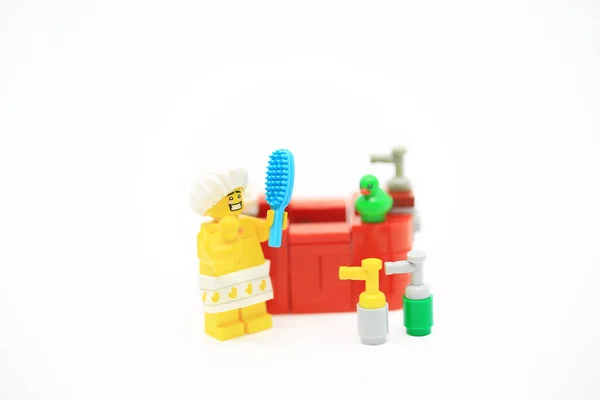 Hong Kong Dezembro 2021 Homem Banheiro Tomar Banho — Fotografia de Stock