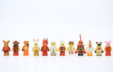 Hong Kong - January 1 2022: people celebrate chinese new year dressing with zodiac in lunar new year