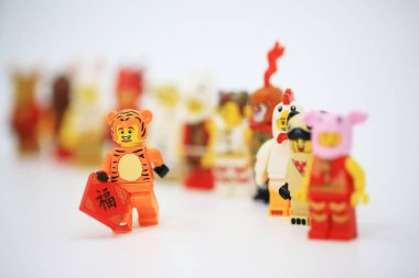 Hong Kong - January 1 2022: people celebrate chinese new year dressing with zodiac in lunar new year