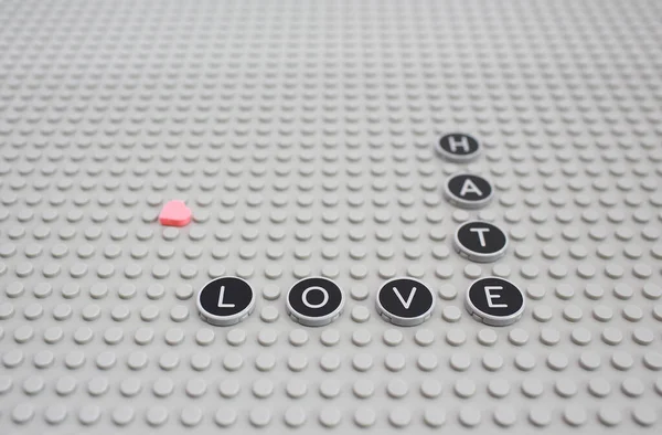 Love Hate Crossword Board — Stock Photo, Image