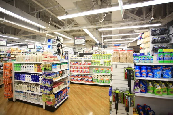 New York 2019 May Interior Supermarket — Zdjęcie stockowe