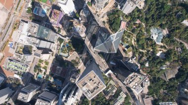 Hong Kong, 2 Mart 2022: Hong Kong Finansal Bölge İnsansız Hava Aracı