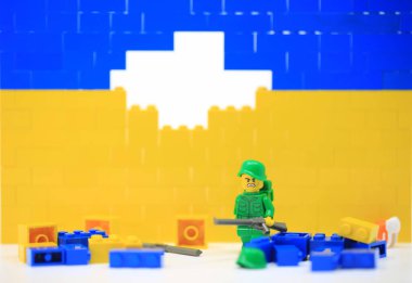 Hong Kong - 2 Mart 2022: Cesur askerler vatanları için savaşıyor, yardıma ihtiyaçları var.