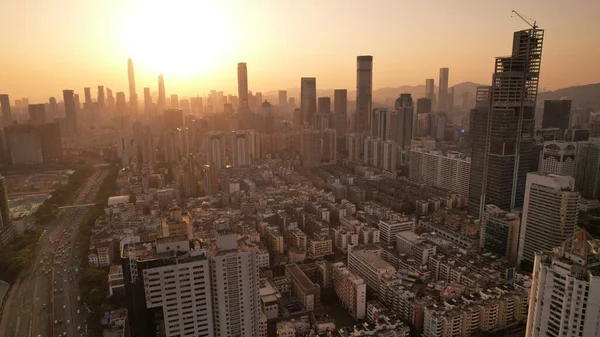 Vue Aérienne Zone Économique Spéciale Shenzhen Zone Économique Spéciale Shenzhen — Photo