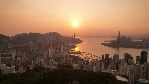 Pohled Přístav Victoria Hongkong — Stock fotografie
