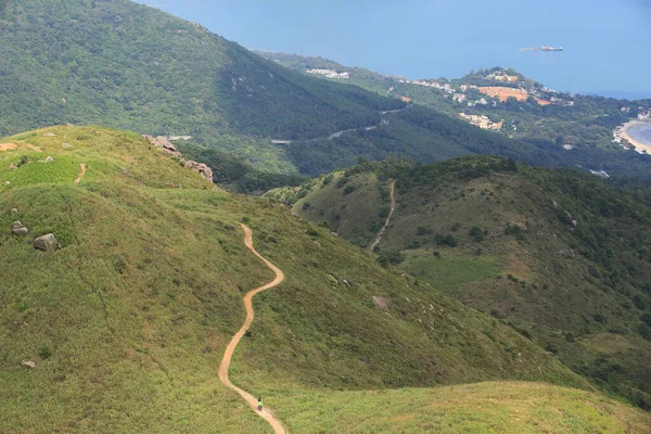 Longa Trilha Sinuosa Faixa Lantau Peak Lantau South Country Park — Fotografia de Stock