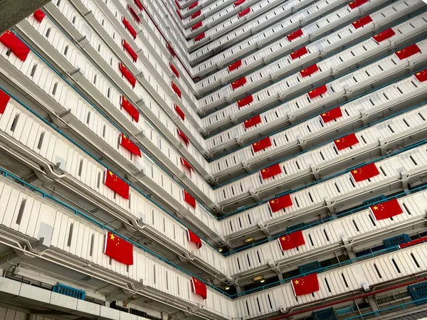 Banderas Para Celebrar Aniversario Del Establecimiento Administración Especial Hong Kong — Foto de Stock