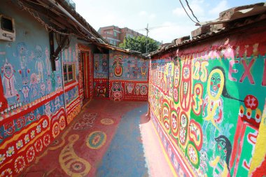 Taichung, Taiwan May 2 2015- Rainbow Creative Co. Ltd, which operates Taichungs Rainbow Village, has been accused of defacing the attractions famous murals on July 30 2022 in an act of vengeance