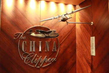 Hong Kong 8 Ekim 2022: Peninsula Hotel 'in içindeki Çin Kırpıcı Salonu