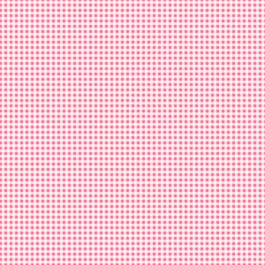 El çizimi Gingam beyaz ve pembe çeklerle kusursuz damalı desen