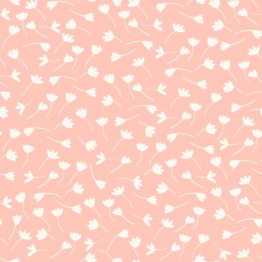 Yüzey tasarımı ve diğer tasarım projeleri için Boho tarzında el çizimi çayır çiçekleriyle kusursuz desen