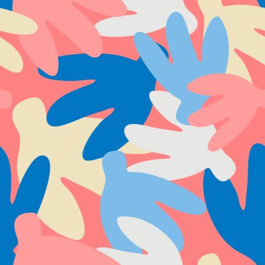 Yüzey tasarımı, zanaat ve diğer tasarım projeleri için soyut çiçek açan kusursuz desen