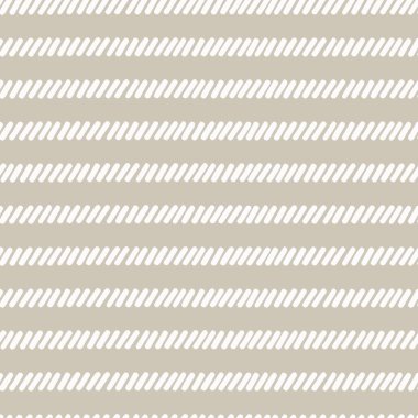 Bej vektör arka planında elle çizilmiş soyut şekillerden oluşan çizgilerle kusursuz tekrarlayan desen