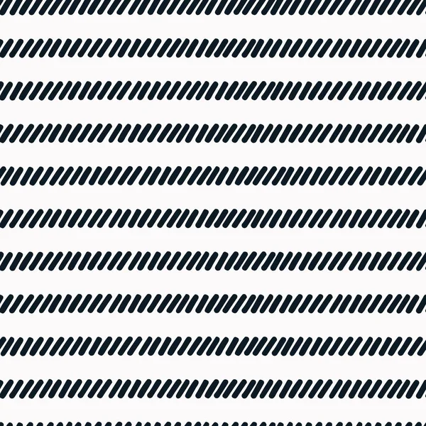 Naadloos herhalend patroon met strepen bestaande uit handgetekende abstracte vormen op een witte vectorachtergrond — Stockvector