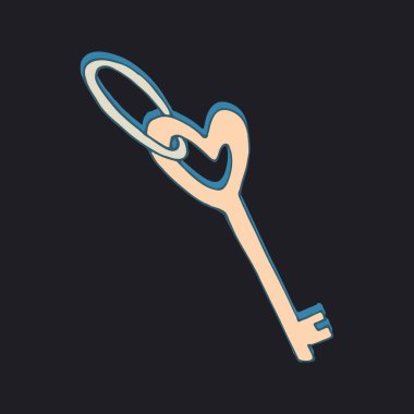 Anahtarlığı olan antika anahtarlı bir resim