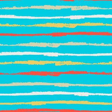 Elle çizilmiş çok renkli kenarlı pürüzsüz tekrarlayan desen