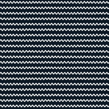 El çizimi spiral çizgileri olan kusursuz desen, el yazısı taklidi, siyah arkaplan üzerinde