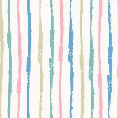 Yüzey tasarımı ve diğer tasarım projeleri için pürüzlü kenarları olan çok renkli düzensiz çizgili el çizgileri ile kusursuz tekrarlama deseni