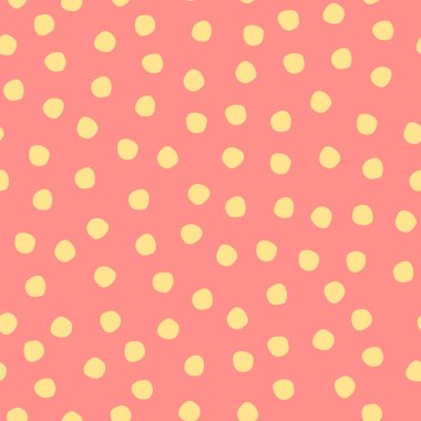 Yüzey tasarımı ve diğer tasarım projeleri için kusursuz el çizimi polka-nokta deseni