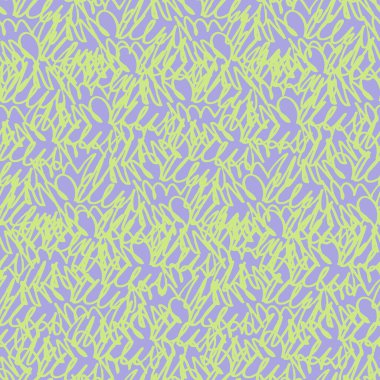 Kusursuz tek renkli osilogram benzeri desenli ve Violet 'in arka planında kıvrımlı çizgiler var. Yüzey tasarımı ve diğer tasarım projeleri için keçeli kalem tarafından yapılan sonu gelmeyen el çizimi deseni