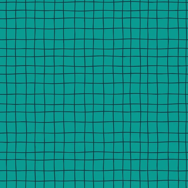 Elle çizilmiş kontrollerle kusursuz damalı tekrarlama kalıbı. Paket kağıdı, yüzey tasarımı ve diğer tasarım projeleri için yeşil ekose arkaplan