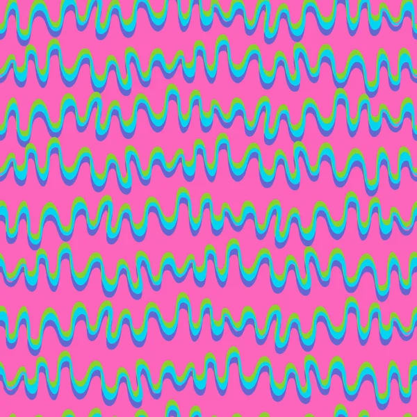 Yüzey tasarımı ve diğer tasarım projeleri için, el çizimi fütüristik parlak kıvrımlı ve yuvarlak şekilli kusursuz yineleme deseni Y2K hata biçimi
