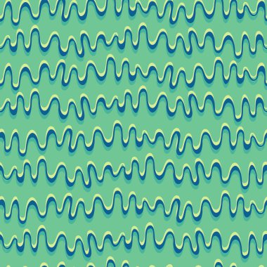 Yüzey tasarımı ve diğer tasarım projeleri için, el çizimi fütüristik parlak kıvrımlı ve yuvarlak şekilli kusursuz yineleme deseni Y2K hata biçimi