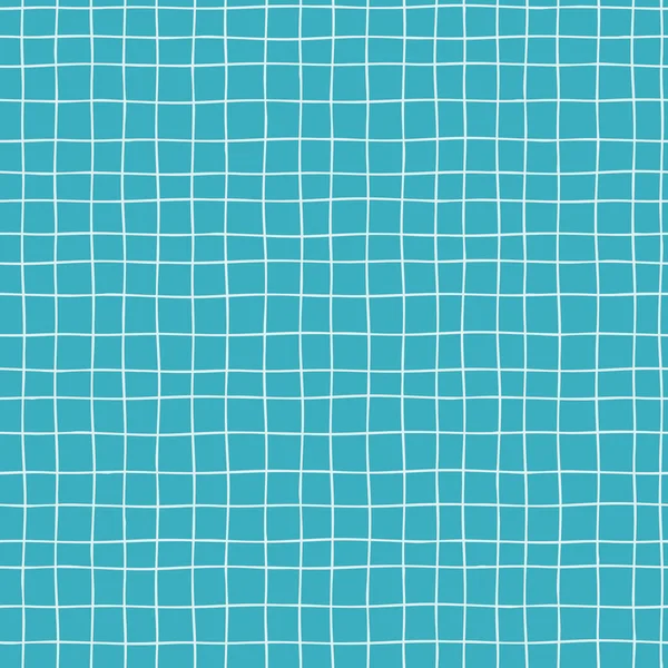 Elle çizilmiş ızgaralı kusursuz damalı tekrarlama deseni. Paket kağıdı, yüzey tasarımı ve diğer tasarım projeleri için mavi ekose arkaplan