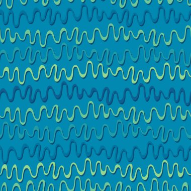 Yüzey tasarımı ve diğer tasarım projeleri için, el çizimi fütüristik parlak kıvrımlı ve yuvarlak şekilli kusursuz yineleme deseni Y2K hata biçimi