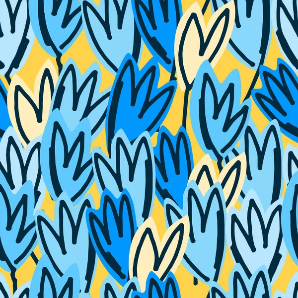 Nahtloses Muster Mit Handgezeichneten Galanthusblüten Auf Trendigem Üppigem Lavahintergrund Für — Stockvektor