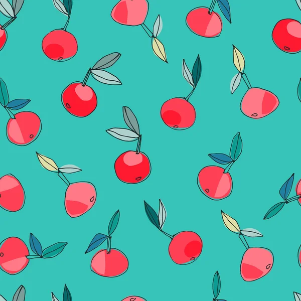Płynny Wzór Jabłkami Projektowania Powierzchni Plakaty Ilustracje Odizolowane Elementy Jasnym — Wektor stockowy