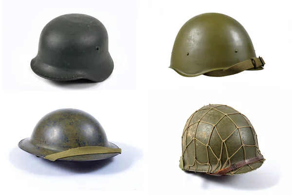 Fours military helmets — Stock Photo, Image