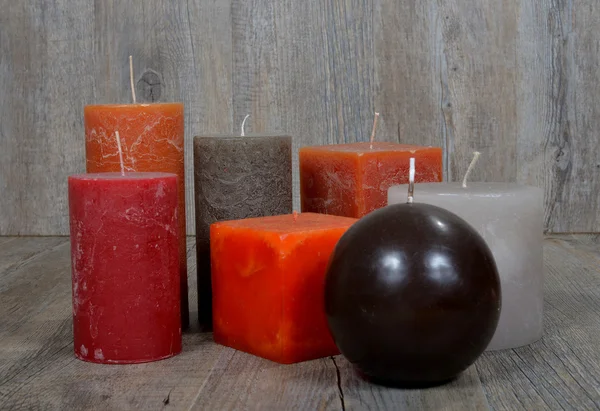 Diverse candele ornamentali — Foto Stock