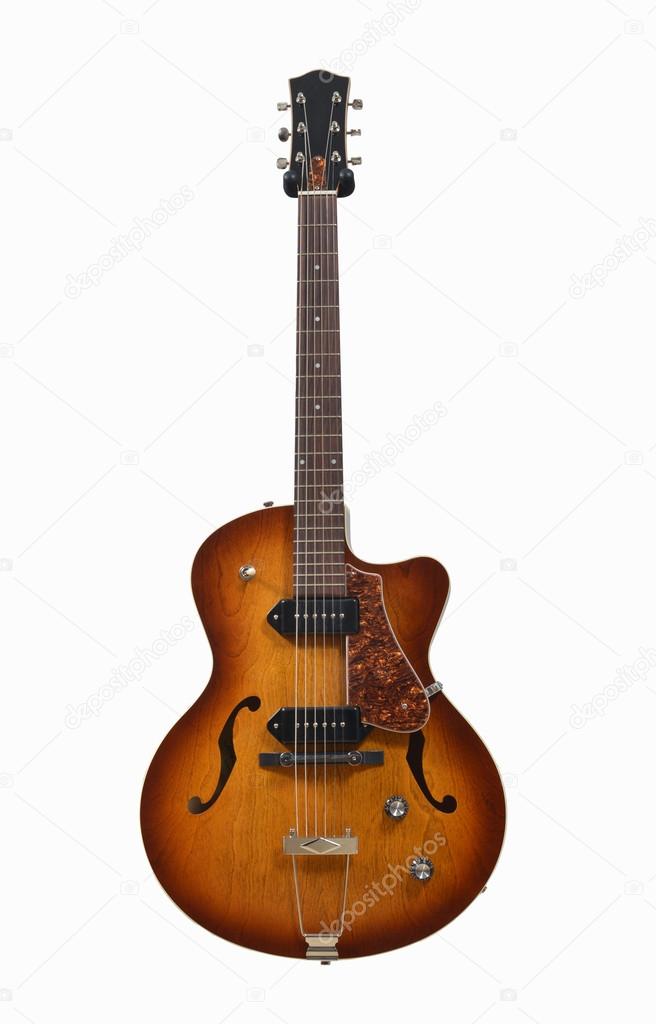 guitar on white background