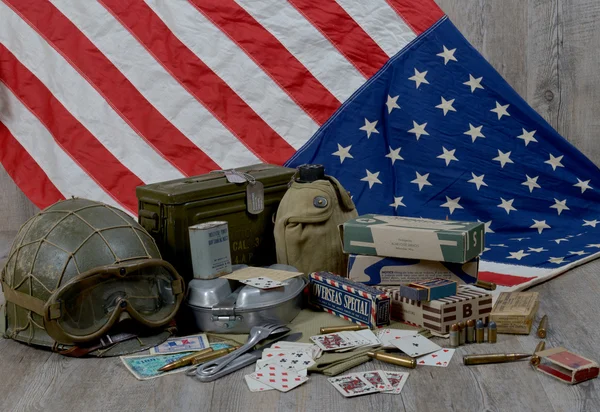 Материал американского солдата D-DAY — стоковое фото