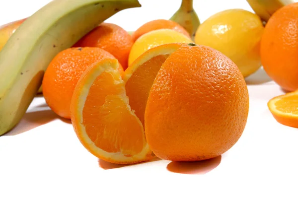 Orange cut into wedges — Stock Photo, Image