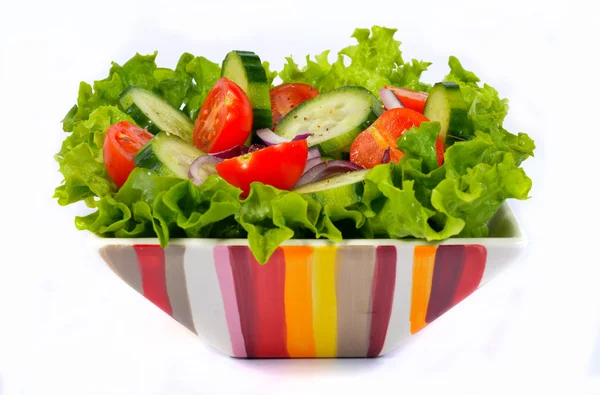 Sallad med grönsaker och grönt — Stockfoto