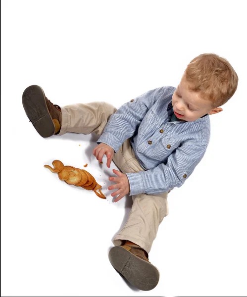 Bebé con galletas —  Fotos de Stock