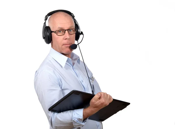 Man standing with a tablet — Stock Photo, Image