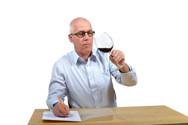 Man with glass of wine — Stock Photo, Image