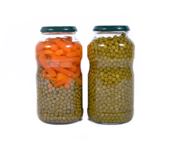 Pot de pois et de carottes — Photo