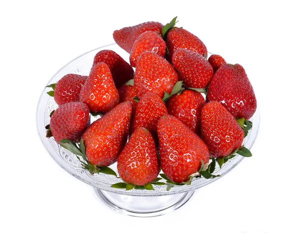 Teller Erdbeere — Stockfoto