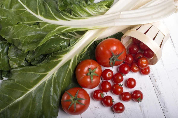 Tomato surround chard — Stock Photo, Image