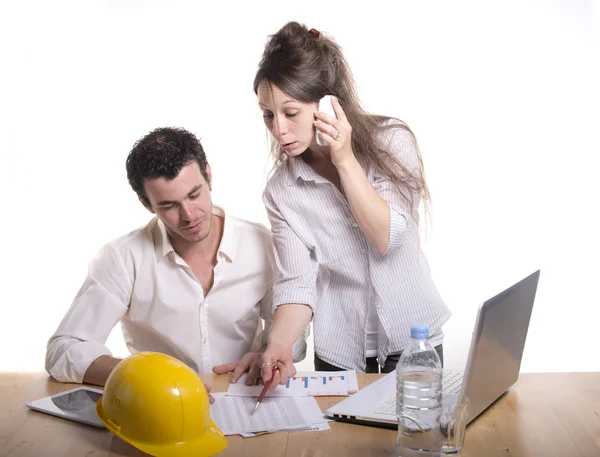 Couple Disgruntled at the terrace of a cafe — Stock Photo, Image