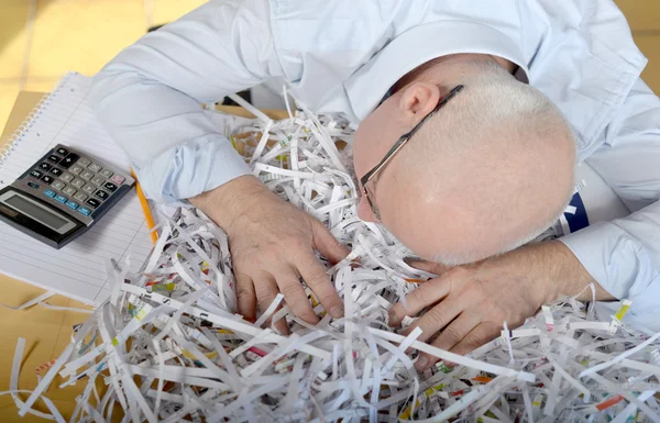 Businessman asleep at his office — Stock Photo, Image