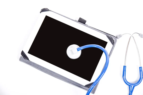 Stethoscope and computer tablet — Stock Photo, Image