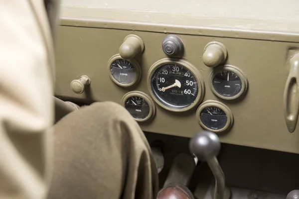 Dashboard of a military vehicle — Stock Photo, Image